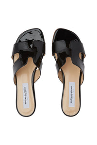 H-SANDAL BLACK PATENT