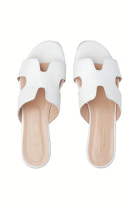 H-SANDAL WHITE LEATHER