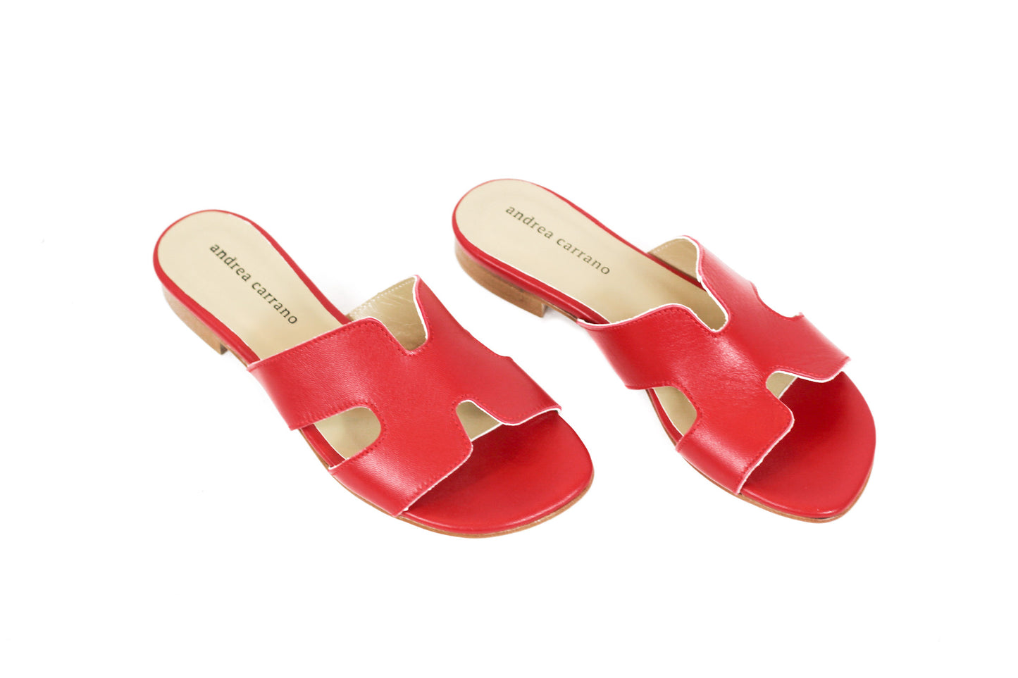 H-SANDAL RED LEATHER