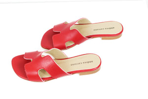 H-SANDAL RED LEATHER